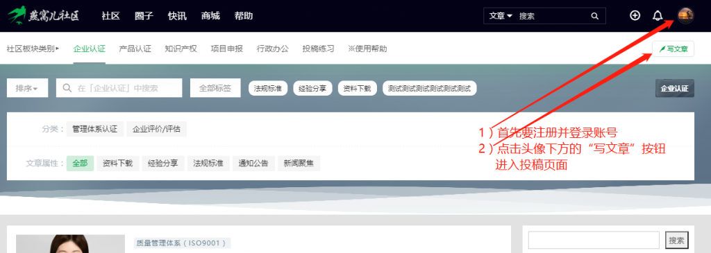 文章投稿的基本流程和操作示例