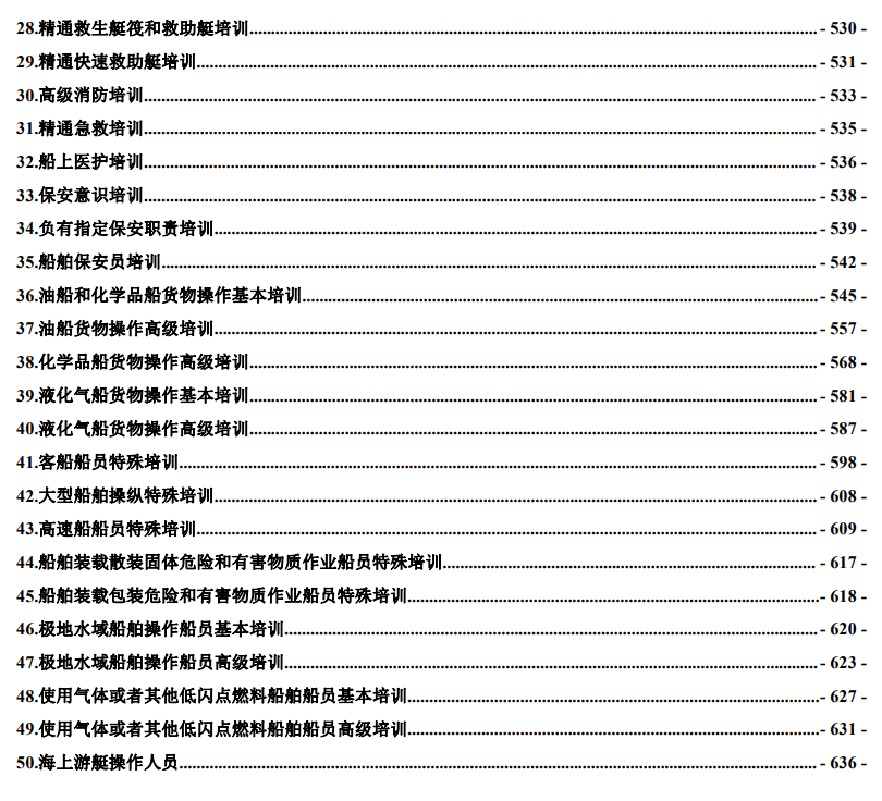 《海船船员培训大纲（2021版）》交办海﹝2021﹞49号