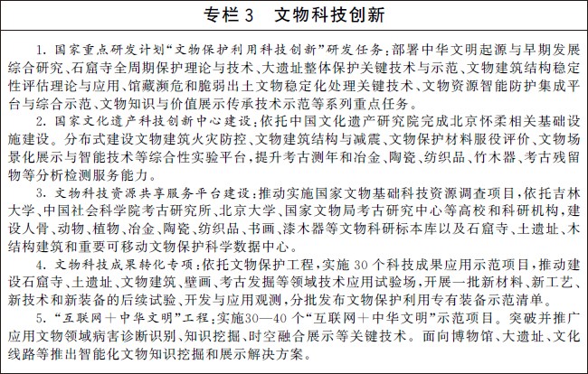 《“十四五”文物保护和科技创新规划》国办发〔2021〕43号
