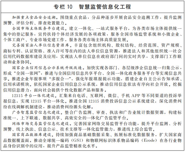 《“十四五”市场监管现代化规划》国发〔2021〕30号