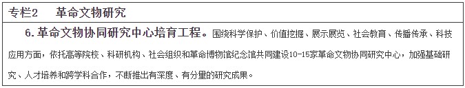 革命文物保护利用“十四五”专项规划