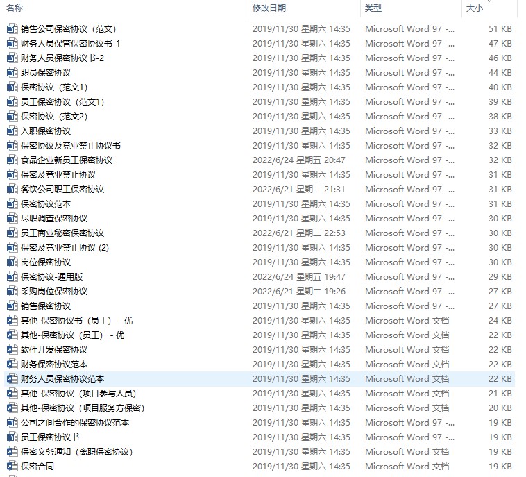 31份精品保密协议范文及模板