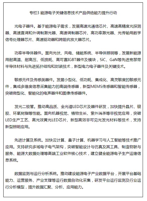 工业和信息化部等六部门关于推动能源电子产业发展的指导意见（工信部联电子〔2022〕181号）