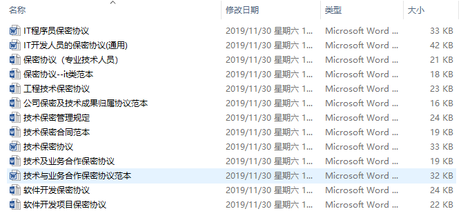 企业管理人员、核心技术人员、商务人员保密协议及知识产权归属范文