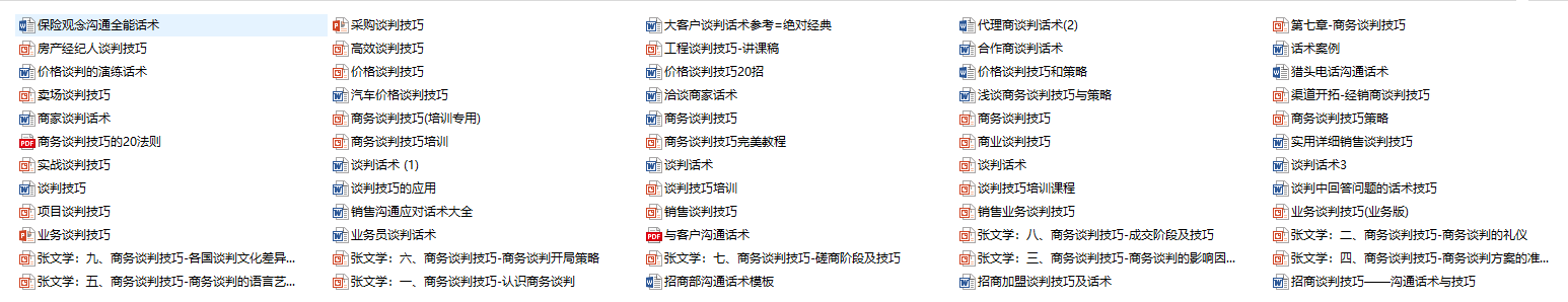 销售培训资料汇总（包含商务谈判、销售标准话术及销售技巧提升）